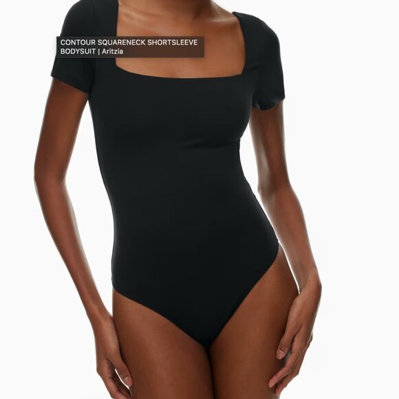 Aritiza Contour Squareneck Short Sleeve Bodysuit - Picture 2 of 4
